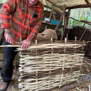 Hazel hurdle making